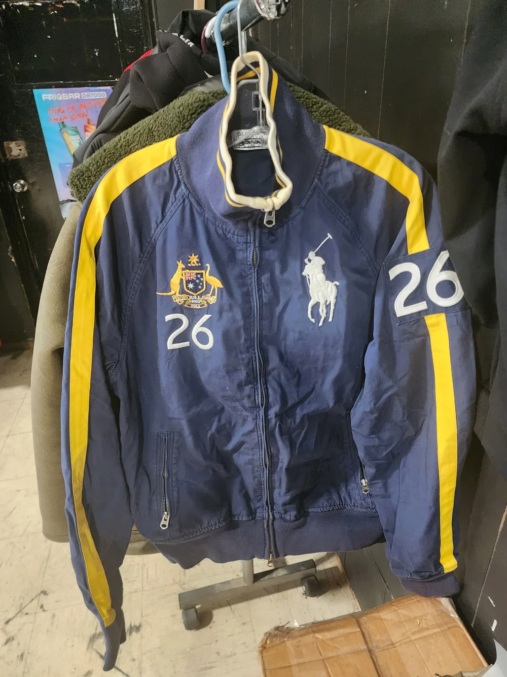 Ralph Lauren Navy and Yellow Athletic Polo Zip Jacket - Picture 1 of 5